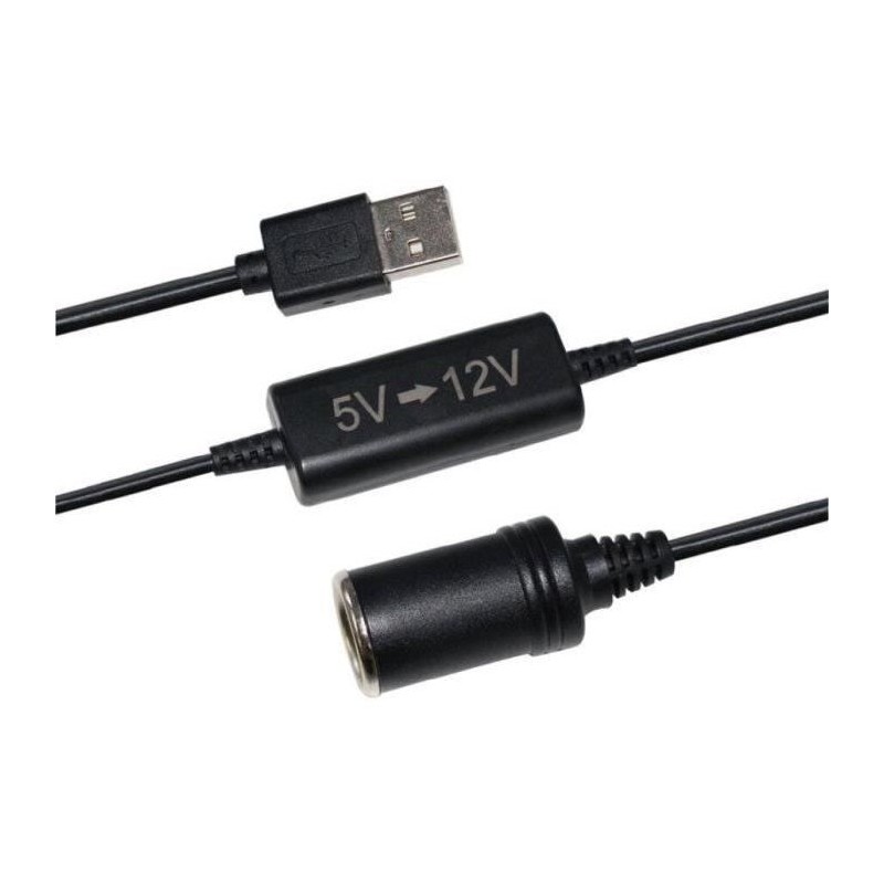 Convertisseur USB 5V vers 12V- HTC TECHNIC - Puissance 12 W - Longueur du câb...