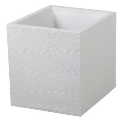 Pot de fleurs Carré 40 cm - EDA - Graphit - 31 L - 39 x 39 x H. 43 cm - Blanc...