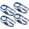 Kit de 4 Sangles d'arrimage - MASTER LOCK - 4367EURDAT - Avec crochets et cli...