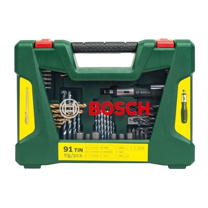 Coffret d'accessoires pour le perçage et le vissage V-Line (91 pcs) - BOSCH
