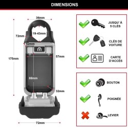 Boite a clés sécurisée - MASTER LOCK - Boutons Poussoirs - Avec Anse - Select...