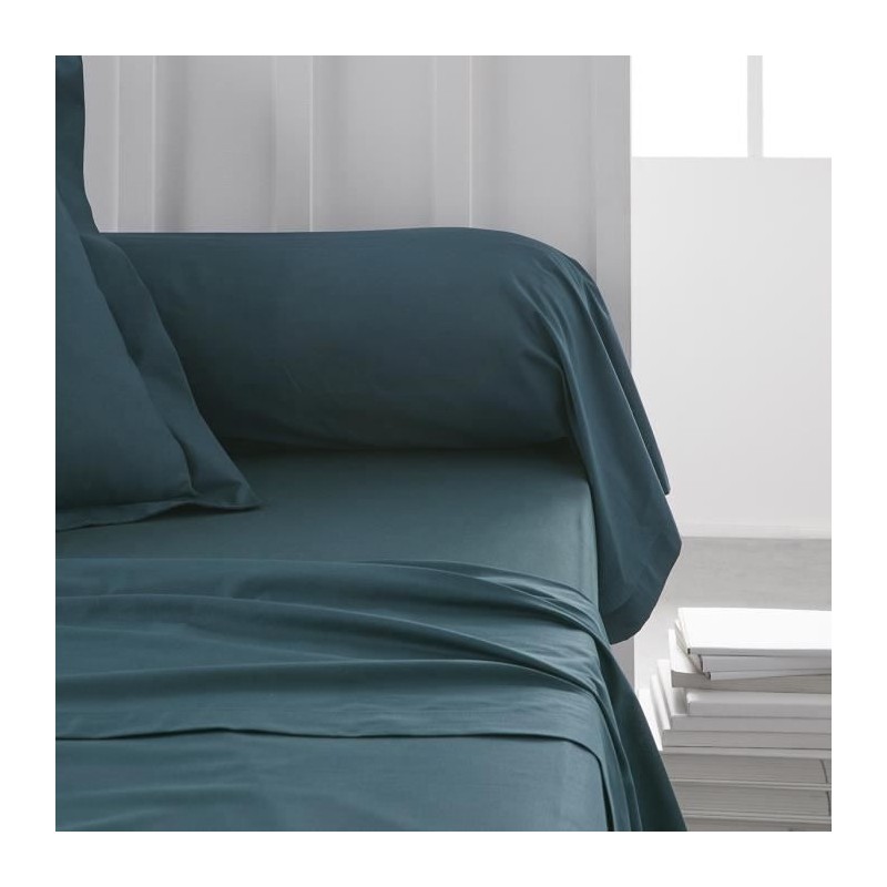 Taie de traversin TODAY Essential - 45 x 185 cm - 100% Coton uni - Paon