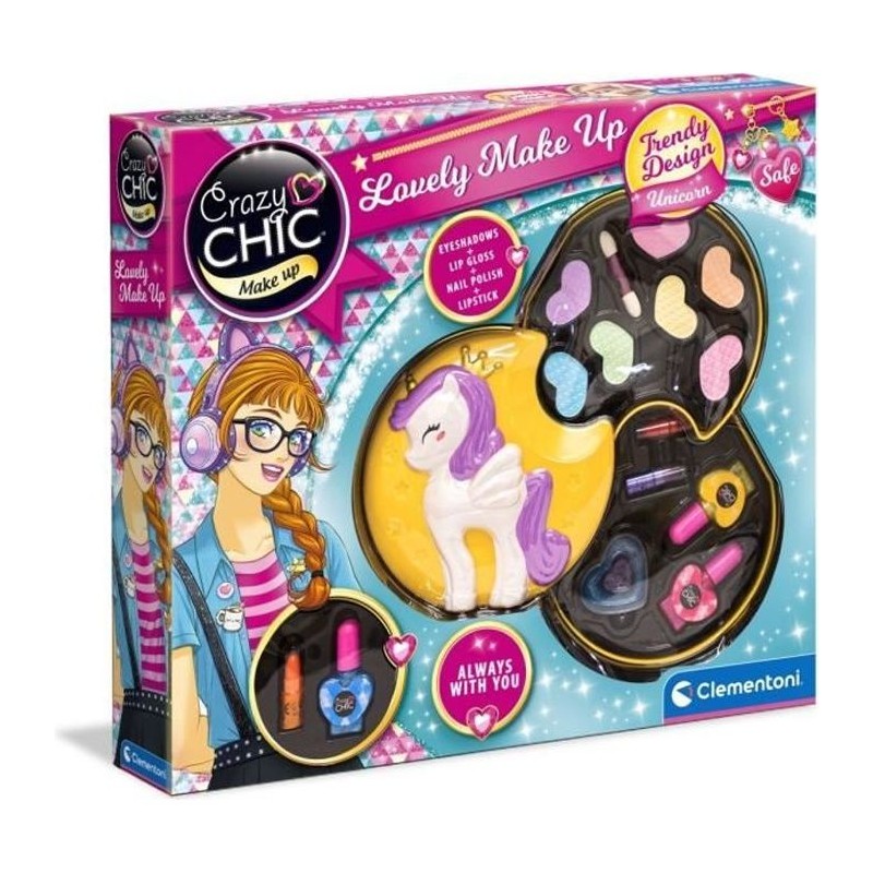 Clementoni - 18643 - Palette de maquillage Licorne (A2x3)