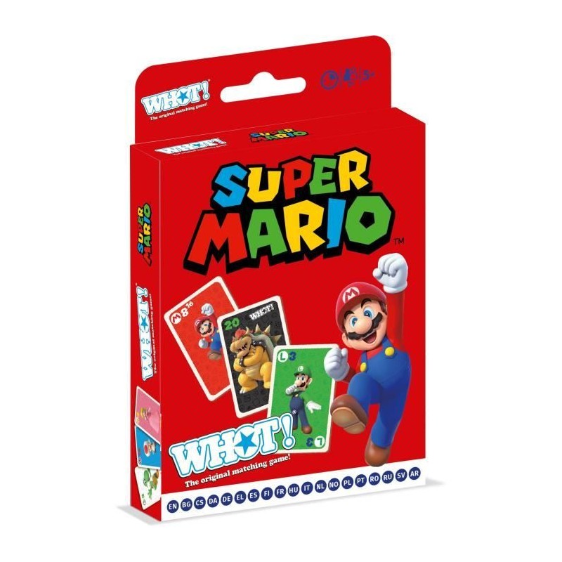 Whot! Super Mario - Jeu de cartes - WINNING MOVES - Jeu de cartes aux couleur...