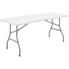 Table de réception pliante - TERRANOVA - Blanche - Structure acier et Plateau...