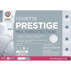 Couette chaude 220x240 cm BLANREVE PRESTIGE Multiprotection - 100% Polyester ...