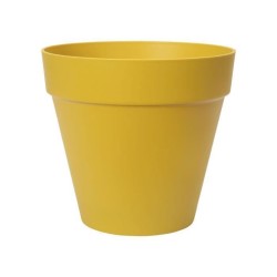 ELHO Pot de fleurs rond Loft Urban 25 - Extérieur - Ø 24,5 x H 22,2 cm - Jaun...