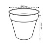 ELHO Pot de fleurs rond Loft Urban 25 - Extérieur - Ø 24,5 x H 22,2 cm - Jaun...