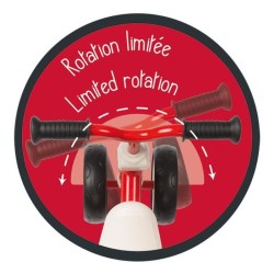 Porteur Métal Rookie - Rouge - SMOBY - Pour Enfant des 12 mois - 4 roues sile...