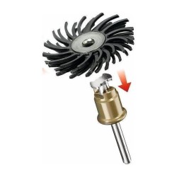 Brosse abrasive de précision DREMEL S471 - Diametre 25mm - Grain 36 - Pour Po...