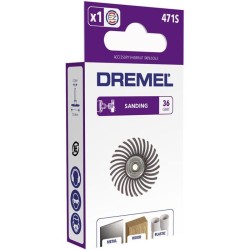 Brosse abrasive de précision DREMEL S471 - Diametre 25mm - Grain 36 - Pour Po...