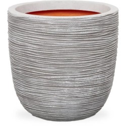 CAPI EUROPE Jardiniere NATURE RIB -  35x34 cm - Ivoire