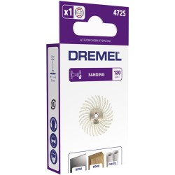 Brosse abrasive de précision DREMEL S472 - Diametre 25mm - Grain 120 - Pour P...