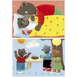 Puzzle - EDUCA - Petit Ours Brun : Ensemble de 2 puzzles de 20 pieces pour en...