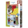 Puzzle - EDUCA - Petit Ours Brun : Ensemble de 2 puzzles de 20 pieces pour en...