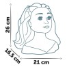 Smoby - Tete a coiffer blonde - Facile a coiffer - 19 accessoires réalistes -...