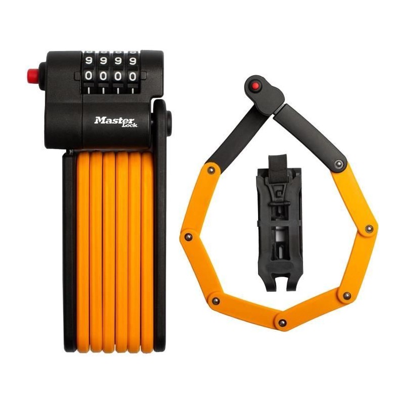 Antivol Vélo a Code - MASTER LOCK - 8336EURDPRO - Acier Trempé, Combinaison P...