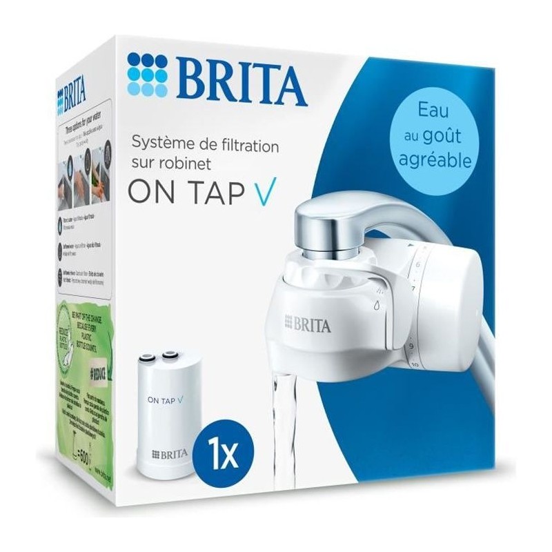 Systeme filtration a eau BRITA - ON TAP - Jusqu'a 4 mois d'eau filtrée - 3 mo...
