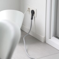 CHACON Prolongateur textile  5m 3x1,5m2 textile cable & noire  fiche plate no...