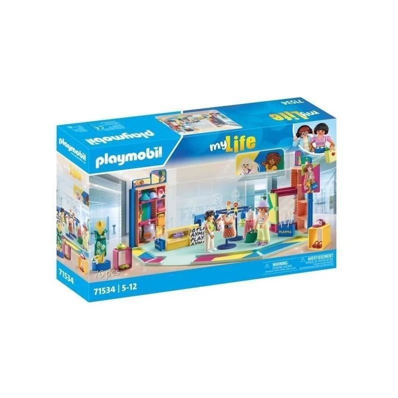 PLAYMOBIL 71534 Boutique de vetements, My Life Le shopping, 76 pieces, Des 4 ans