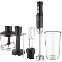 Mixeur plongeant 6 en 1 - SENCOR - SHB 6442BK - 1200 W - Technologie TITANIUM...