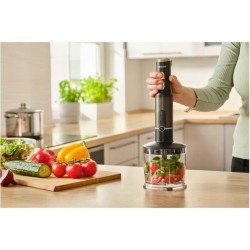 Mixeur plongeant 6 en 1 - SENCOR - SHB 6442BK - 1200 W - Technologie TITANIUM...