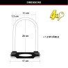 Antivol U avec Câble - MASTER LOCK - Modele XL - Sold Secure Gold, Police App...