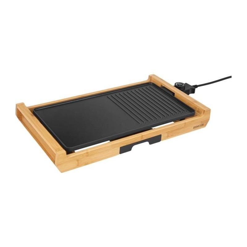 Grill électrique - SENCOR - SBG 206BK - 1800 W - Noir / Bambour