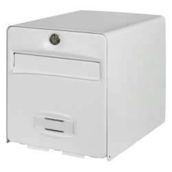 BURG WACHTER Boîte aux lettres Balthazar en acier galvanisé - 1 porte - Blanc