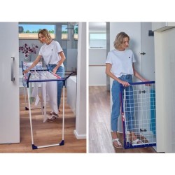 Étendoir a linge Leifheit Pegasus 160 Solid Slim 81620, séchoir a linge compa...