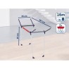 Étendoir a linge Leifheit Pegasus 160 Solid Slim 81620, séchoir a linge compa...