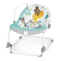 BRIGHT STARTS Transat bébé évolutif Arc-en Ciel, bleu, Vibrations apaisantes,...