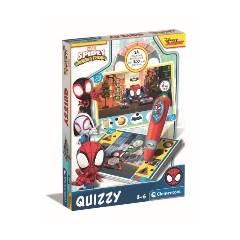 Clementoni - Quizzy - Spidey - Jeu interactif avec 200 Quizz + un