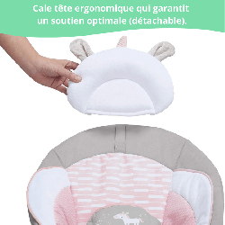 INGENUITY Transat pour bébé - Flora - Arche avec jouets d'éveil amovible, 8 M...