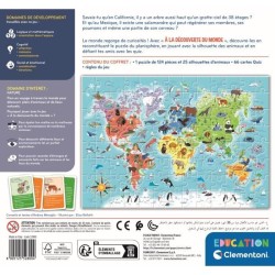 Clementoni - Puzzle a la découverte du monde - Avec activités, défis,