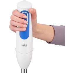 Mixeur plongeant BRAUN MQ3000WH Smoothie Plus - Pied mixeur Blanc et