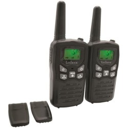 Talkie-Walkies LEXIBOOK noirs - Portée 8 km - Fonction Moniteur - Lampe de po...
