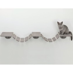 Échelle d'escalade murale pour chats TRIXIE - 150x30 cm - Taupe en bois massi...