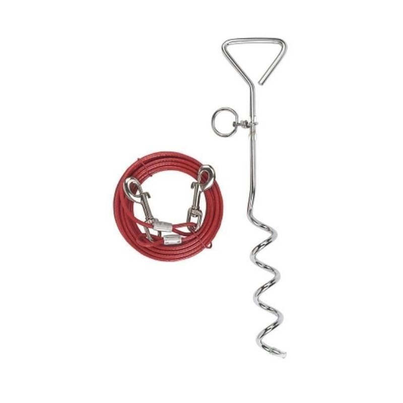 KERBL - Laisse d'attache avec ancrage spirale pour chien