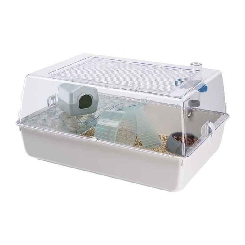 Cage pour hamster 55* 39* 27 cm - Mini Duna Blanche - FERPLAST