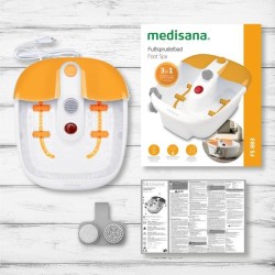 Medisana Bain de Pieds avec Massage de la Zone Réflexe des Pieds, Bain de Pie...