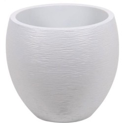 Pot de fleurs Rond Egg Ø 50cm - EDA - Graphit - 46 L - Ø 50 x H. 45 cm - Blan...
