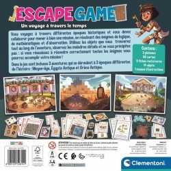 Clementoni - Escape Game voyage dans le temps - 3 aventures - Dés 8