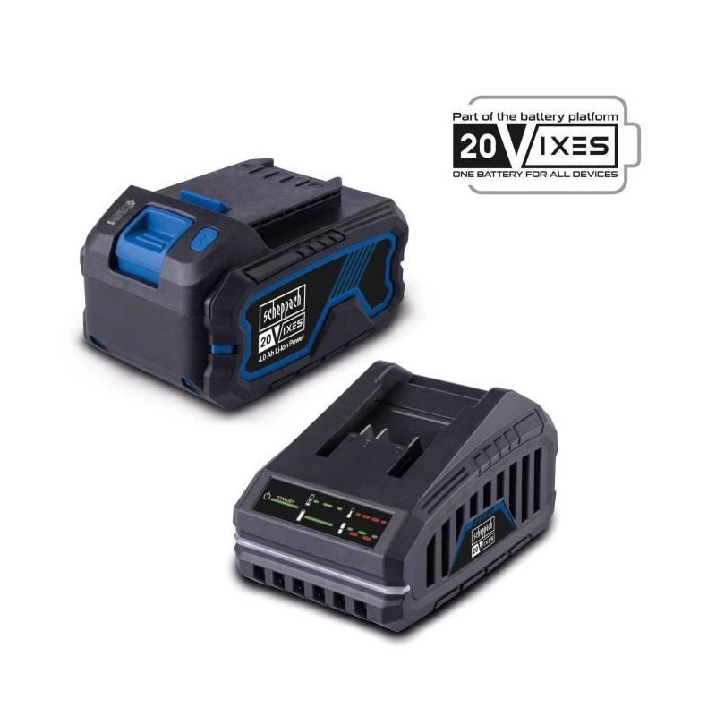batterie 4.0Ah 20V + chargeur - batterie universelle pour la gamme SCHEPPACH ...