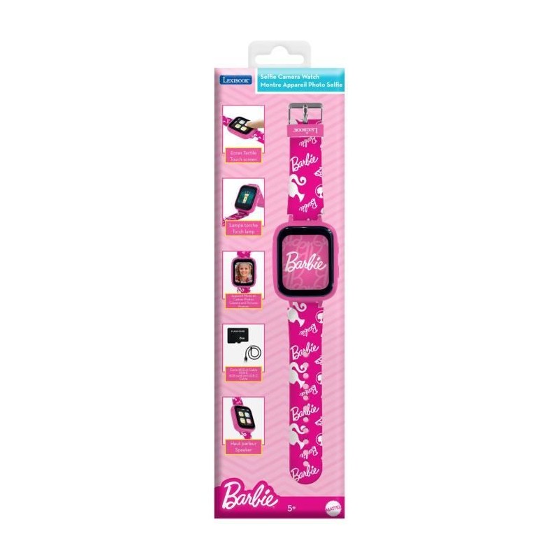 Montre avec écran couleurs Barbie avec camera et carte mémoire de 8 Go