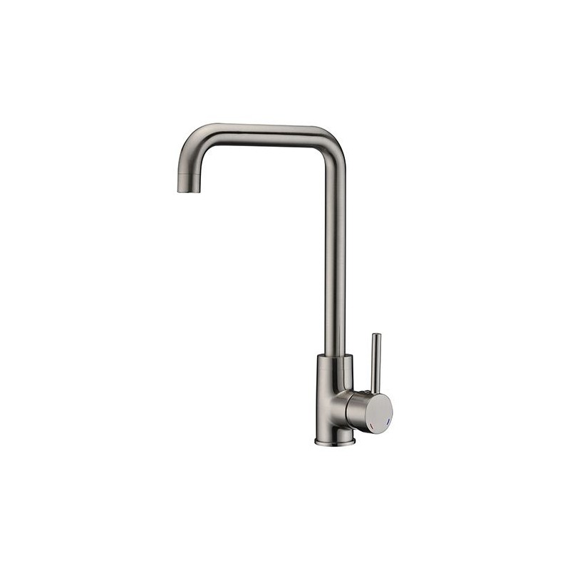 ROUSSEAU Robinet mitigeur de cuisine Kiloo - Sans douchette - Gris inox