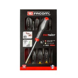 Coffret de 8 Tournevis Protwist - FACOM - AT.8PB - Fente/Prozidriv/Phillips -...