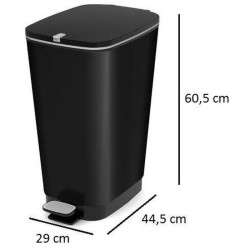 KIS Poubelle a pédale Chic Bin Style - 42.5L - Noir