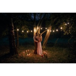 Guirlande lumineuse LED Link Me Light - 10 ampoules - douille E27 - blanc cha...