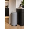 KITCHEN MOVE Poubelle de cuisine a pédale URBAN 30L - En acier Gris
